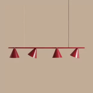 Nowoczesna lampa wisząca From 1108L15 Aldex stożki czerwone - Lampy sufitowe - miniaturka - grafika 2