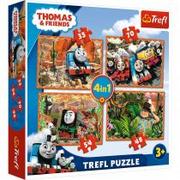 Puzzle - Trefl Puzzle 4w1 Tomek i przyjaciele Podróże po świecie - miniaturka - grafika 1