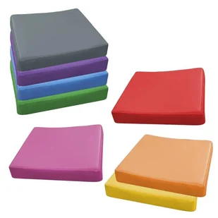 Zestaw poduszek kwadratowych - 30x30x5 cm - 10 szt. - Akcesoria do rehabilitacji - miniaturka - grafika 1