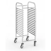 Wózki na żywność - B2B Partner Wózek ze stali nierdzewnej na blachy, 10 poziomów, 1350x470x620 mm 434084 - miniaturka - grafika 1