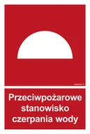 Systemy ekspozycyjne i znaki informacyjne - BB008 PRZECIWPOŻAROWE STANOWISKO CZERPANIA WODY, KN - FOLIA PODŁOGOWA NIEŚWIECĄCA; (350X518MM) - miniaturka - grafika 1