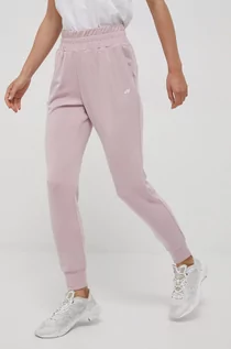 Spodnie damskie - 4F spodnie dresowe damskie kolor różowy gładkie - grafika 1