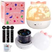 Projektory dla dzieci - Projektor Gwiazd Dla Dzieci Lampka Nocna 6 Wymiennych Projekcji LEAN Toys - miniaturka - grafika 1