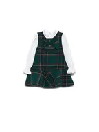 Sukienki i spódniczki dla dziewczynek - Abel & Lula Sukienka codzienna 5511 Zielony Regular Fit - miniaturka - grafika 1