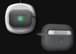 Etui silikonowe Spigen Fit case do Apple Airpods Pro Charcoal - Akcesoria do słuchawek - miniaturka - grafika 4