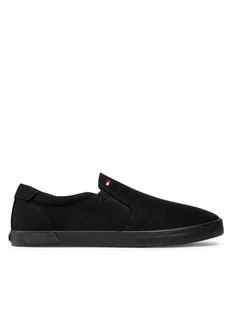 Tommy Hilfiger Tenisówki Iconic Slip On FM0FM00597 Czarny - Trampki męskie - miniaturka - grafika 1