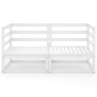 Sofy ogrodowe - VidaXL 2-osobowa sofa ogrodowa, biała, lite drewno sosnowe 3075245 - miniaturka - grafika 1