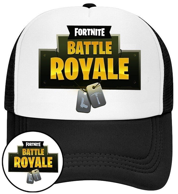 Czapka z Daszkiem Fortnite Czarna z Nadrukiem Na Lato Siatka Bejsbolówka