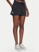 Spodenki damskie - Under Armour Szorty sportowe Rival 1389657 Czarny Regular Fit - miniaturka - grafika 1