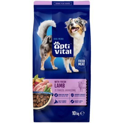 Karma dla psów OPTIVITAL Jagnięcia 10 kg