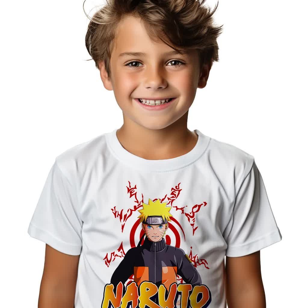 KOSZULKA T-SHIRT DZIECIĘCA BIAŁY PREZENT NA ŚWIĘTA NARUTO ROZMIAR 146 WZORY