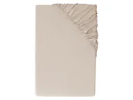 Prześcieradła - LIVARNO® Prześcieradło dżersej z bawełny, z gumką, 90-100 x 200 cm (Beżowy) - miniaturka - grafika 1