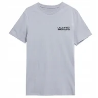 Koszulki męskie - 4F T-Shirt Koszulka Męska Szara M - miniaturka - grafika 1