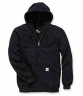 Bluzy męskie - Bluza Carhartt Midweight Hooded ZIP Black - miniaturka - grafika 1
