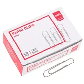 Spinacze i klipsy do papieru - Spinacze biurowe 50 mm srebrne Deli opakowanie 100 sztuk - miniaturka - grafika 1