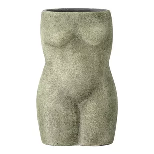 Szarozielony wazon z terakoty Bloomingville Emeli, wys. 16 cm - Wazony i flakony - miniaturka - grafika 1