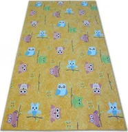Dywany dla dzieci - Dywany Łuszczów Dywan dla dzieci OWLS żółty SOWY SÓWKI, 250x400 cm - miniaturka - grafika 1