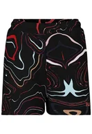 Spodenki damskie - FILA Damskie szorty Sinagar AOP z wysokim stanem, Black Colour Waves Aop, XL - miniaturka - grafika 1