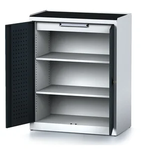 Alfa 3 Szafa warsztatowa MECHANIC, 1170 x 920 x 500 mm, 2 półki, 1 szuflada, antracytowe drzwi 1262688 - Szafy i regały magazynowe - miniaturka - grafika 1