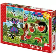 Puzzle - Dino Krecik i parasol 3x 55 elementów - miniaturka - grafika 1