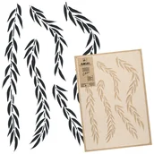 Szablony malarskie - Nakleo szablon malarski wielokrotny // LIŚCIE WIERZBY - LARGE (59x95cm) - miniaturka - grafika 1