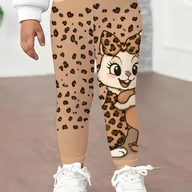 Spodnie i spodenki dla dziewczynek - TEMU Legginsy dla Dziewczynek z Uroczym Nadrukiem – Wygodne, Oddychające, Elastyczne, Na Każdą Porę Roku, Do Zabawy i Na Codzienne Wyjścia, Prezent, - miniaturka - grafika 1