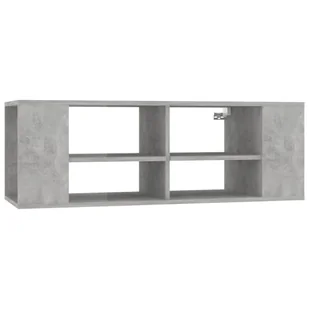 vidaXL Wisząca szafka pod TV, szarość betonu, 102x35x35 cm, płyta - Szafki RTV - miniaturka - grafika 1