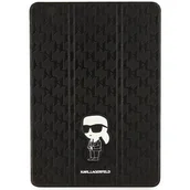 Etui do tabletów - Karl Lagerfeld KLFC10SAKHPKK iPad 10.2" Folio Magnet Allover Cover czarny/black Saffiano Monogram Ikonik - miniaturka - grafika 1