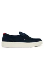 Półbuty męskie - Tommy Hilfiger Półbuty Modern Light Hybrid Suede Loafer FM0FM05786 Granatowy - miniaturka - grafika 1