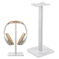 Inne akcesoria audio-wideo - Hagor 8712 HA Headset Stand uchwyt biurkowy na słuchawki i zestawy słuchawkowe - biało/srebrny - miniaturka - grafika 1