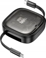 Kable USB - HOCO kabel All-in-one zwijany w zestawie z wymiennymi końcówkami PD 3A 60W U140 0,95 m czarny - miniaturka - grafika 1