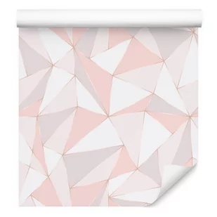 Tapeta Wzory GEOMETRYCZNE Różowa Abstrakcja w 3D 0,53m x 10m - Tapety - miniaturka - grafika 1