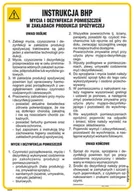Instrukcje stanowiskowe BHP - IAG59 INSTRUKCJA BHP MYCIA I DEZYNFEKCJI POMIESZCZEŃ W ZAKŁADZIE PRODUKCJI SPOŻYWCZEJ, FN - FOLIA SAMOPRZYLEPNA; (245X350MM) - miniaturka - grafika 1