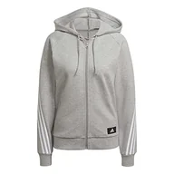 Bluzy damskie - adidas Damska bluza z kapturem W Fi 3s Fz Reg, BRGRIN, S, Brgrin, S - miniaturka - grafika 1