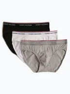Majtki męskie - Tommy Hilfiger Slipy pakowane po 3 szt. Mężczyźni Dżersej niebieski|czarny|biały jednolity, S - miniaturka - grafika 1