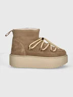 Trampki damskie - INUIKII Skórzane sneakersy "Classic Low Platform" w kolorze beżowym - miniaturka - grafika 1