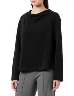 s.Oliver Sales GmbH & Co. KG/s.Oliver Damska bluza z kołnierzem wodospadu, bluza z kołnierzem wodospadu, czarny, 36 - Bluzy damskie - miniaturka - grafika 1