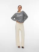 Swetry damskie - Vero Moda Sweter "Apple" w kolorze czarno-kremowym - miniaturka - grafika 1