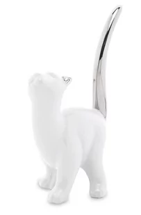 Figurka PIGMEJKA Kot, biała, 15,5x8,5x5 cm - Figurki dekoracyjne - miniaturka - grafika 1