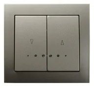 Wyłączniki światła i elektryczne - Ospel Kier satyna łącznik żaluzjowy z podświetleniem ŁP-7WS/45 ŁP-7WS/45 - miniaturka - grafika 1