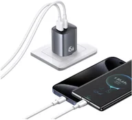 Zasilacze do laptopów - Ładowarka sieciowa USAMS CC290 T66 45W GaN 1xUSB-A 1xUSB-C srebrny - miniaturka - grafika 1