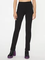 Spodnie sportowe damskie - Noisy May Spodnie materiałowe Jasa 27026062 Czarny Straight Fit - miniaturka - grafika 1