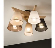 Lampy sufitowe - Brilagi - Żyrandol natynkowy ANTHONY 5xE14/40W/230V dąb - miniaturka - grafika 1