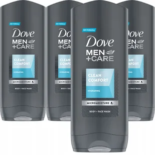 Dove Men Żel Pod Prysznic Clean Comfort 400ml x 4 - Żele pod prysznic dla mężczyzn - miniaturka - grafika 1