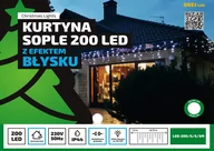 Oświetlenie świąteczne - Multimix.pl Kurtyna Sople LED 8,75 m 200 LED z efektem FLASH zewnętrzne lampki choinkowe NR 1776 Niebieski błyska zimny biały) OLED-200/G/S/5M/N - miniaturka - grafika 1