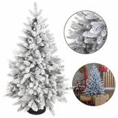 Choinki - Sztuczna choinka Świerk Skandynawski śnieżony PE 100% w donicy 140cm - miniaturka - grafika 1