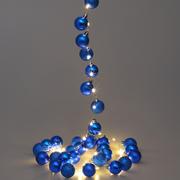 Oświetlenie świąteczne - Lampki choinkowe Świąteczne Niebieskie 2m LED Kulki - miniaturka - grafika 1