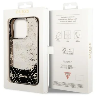 Guess GUHCP14LLC4PSGK iPhone 14 Pro 6.1" czarny/black hardcase Liquid Glitter 4G Transculent - Etui i futerały do telefonów - miniaturka - grafika 8