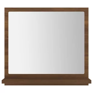 Lumarko Lustro łazienkowe, brązowy dąb, 40x10,5x37 cm - Toaletki - miniaturka - grafika 4