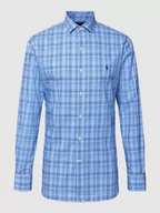 Koszule męskie - Koszula biznesowa o kroju slim fit ze wzorem w kratkę - miniaturka - grafika 1